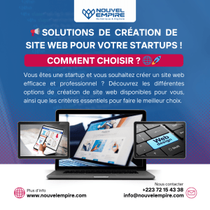 Lire la suite à propos de l’article 📢 𝗦𝗼𝗹𝘂𝘁𝗶𝗼𝗻𝘀 𝗱𝗲 𝗰𝗿𝗲́𝗮𝘁𝗶𝗼𝗻 𝗱𝗲 𝘀𝗶𝘁𝗲 𝘄𝗲𝗯 𝗽𝗼𝘂𝗿 𝘀𝘁𝗮𝗿𝘁𝘂𝗽𝘀 𝗼𝘂 𝗲𝗻𝘁𝗿𝗲𝗽𝗿𝗲𝗻𝗲𝘂𝗿 : 𝗖𝗼𝗺𝗺𝗲𝗻𝘁 𝗰𝗵𝗼𝗶𝘀𝗶𝗿 ? 🌐🚀